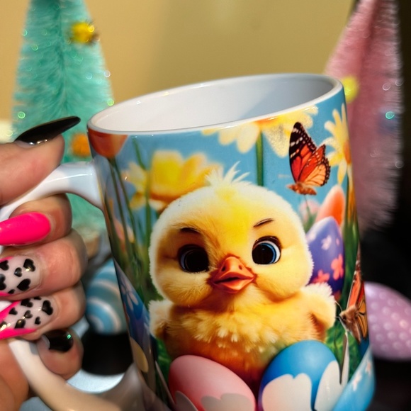 Hand Crafted Easter Chick  Sublimated 15oz Mug - Picture 1 of 5